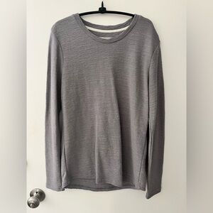 Carbon 2 Cobalt Lightweight Grey Ribbed Long Sleeve Top